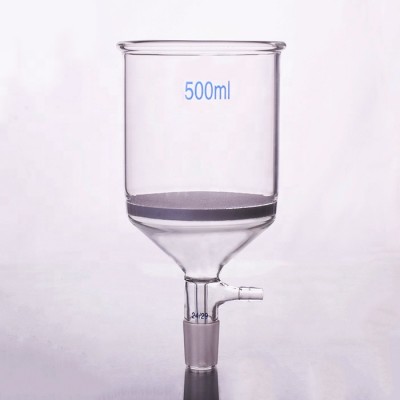 Labs 500ml Glass Sand Core Buchner Filter Funnel