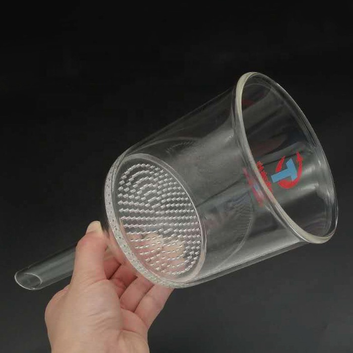 Labs 500ml Clear Glass Pore Plate Filtering Funnel