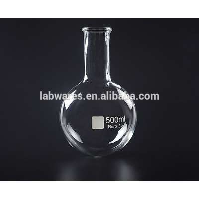 Laboratory Long Narrow Neck Round Boiling Flask 500ml With Heavy Wall