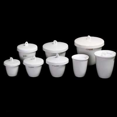 Labs 50ml High Form Porcelain Crucible with Lid