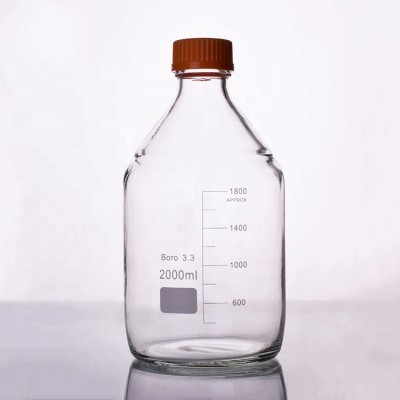 Labs 2000ml Borosilicate Glass Graduated Reagent Bottle