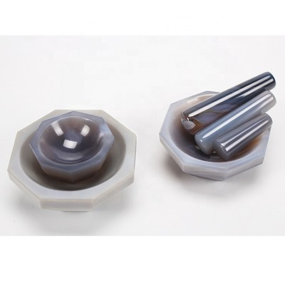 Labs 90mm Natural Agate Mortar and Pestle