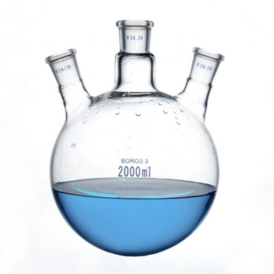 Labs Glass 2000ml Three Neck Round Bottom Boiling Flask