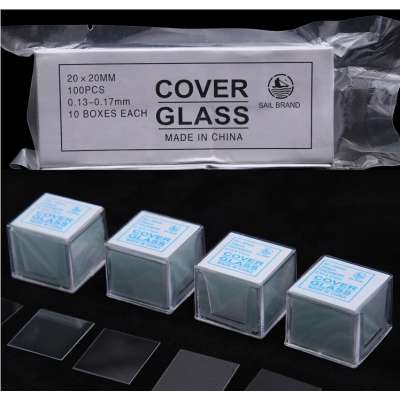 Medical 22x22mm Square Microscope Glass Cover Slides