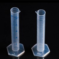 Labs 50ml Clear Plastic Graduated Measuring Cylinder